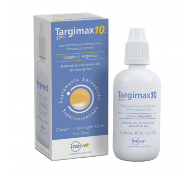 Suplemento Aminoácido Targimax 10 Inovet para Cães e Gatos - 40ml