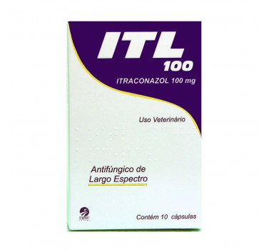 Antifúngico ITL Itraconazol 100mg Cepav para Cães e Gatos - 10 cápsulas