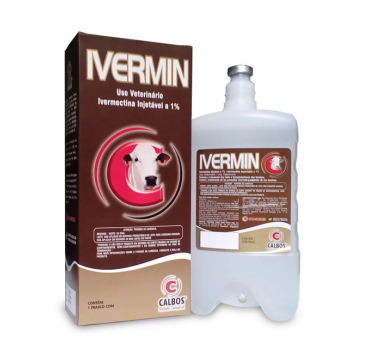 Ivermectina Injetável 1% Ivermin Calbos - 50ml