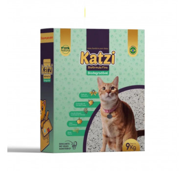 Areia Sanitária Katzi Biofórmula Fina para Gatos - 9Kg