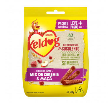 Bifinhos Keldog Mix de Cereais e Maçã Kelco para Cães - 500g
