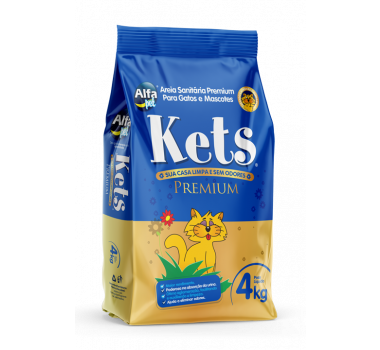 Areia Sanitária Kets Premium para Gatos - 4kg