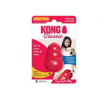 Brinquedo Interativo KONG Classic X- Small com Dispenser de Ração ou Petisco Para Cães porte Mini  (t4) 