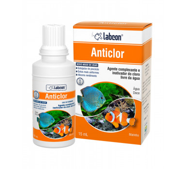 Agente Complexante e Inativador do Cloro da Água Labcon Anticlor Alcon para Aquários - 15ml