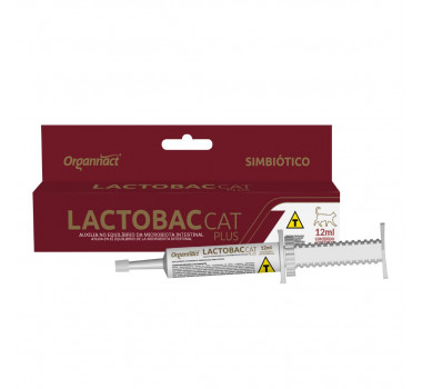 Suplemento Lactobac Cat Plus Organnact para Gatos - 12ml