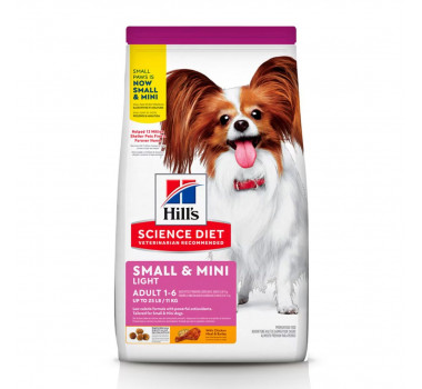 Ração Seca Hills Science Diet Light para Cães Adultos Raças Pequenas e Mini - 2,04kg