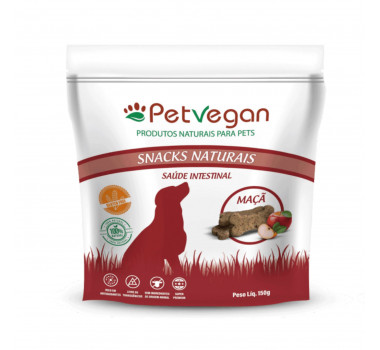 Petisco Snacks Naturais Maçã PetVegan para Cães - 150g