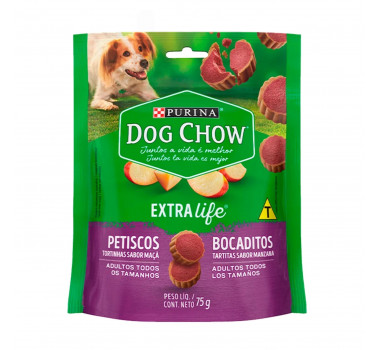 Petisco Dog Chow Carinhos Tortinhas de Maçã Purina para Cães - 75g