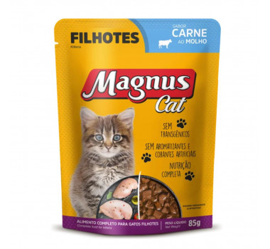 Ração Úmida Sachê Magnus Carne para Gatos Filhotes - 85g