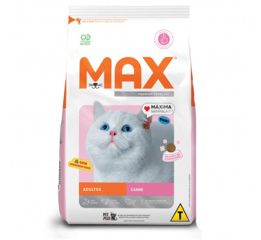 Ração Seca Max Cat Carne para Gatos Adultos - 3kg