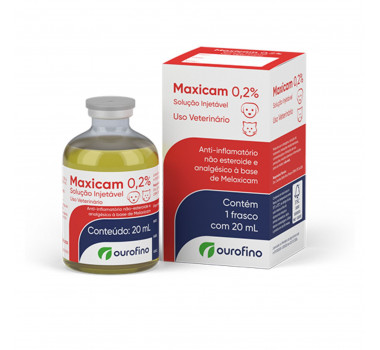 Anti-inflamatório Maxicam 0,2% Injetável Ourofino - 20ml