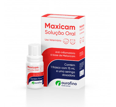 Anti-inflamatório Maxicam Solução Oral Ourofino - 15ml