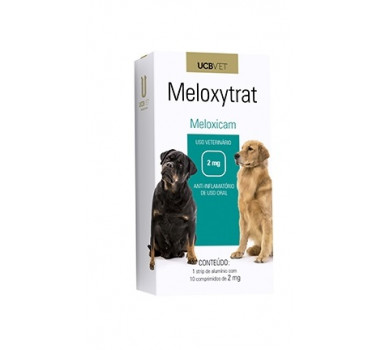 Anti-inflamatório Meloxytrat 2mg UCBVET para Cães - 10 comprimidos