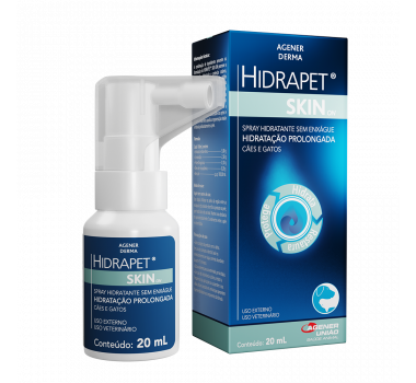 Spray Hidratante Hidrapet Skin On Agener União para Cães e Gatos - 20ml