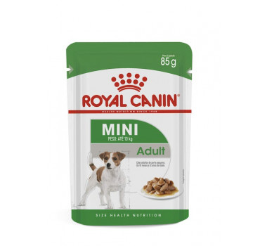 Ração Úmida Sachê Royal Canin Mini Adult para Cães Adultos Porte Pequeno - 85g