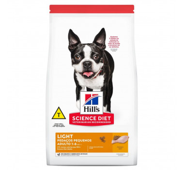 Ração Seca Hills Science Diet Light Pedaços Pequenos para Cães Adultos - 2,4kg