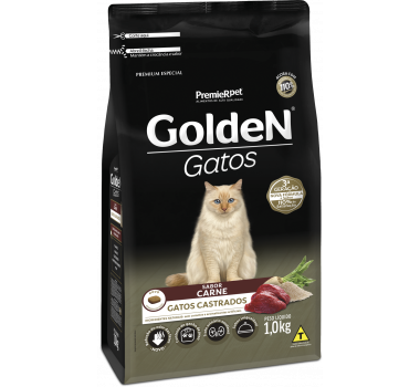 Ração Seca Golden para Gatos Castrados Carne - 1kg