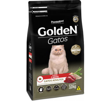 Ração Seca Golden para Gatos Adultos Carne - 3kg