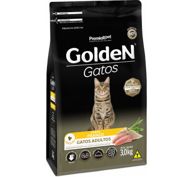 Ração Seca Golden para Gatos Adultos Frango - 3kg
