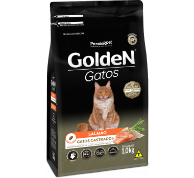 Ração Seca Golden para Gatos Castrados Salmão - 1kg