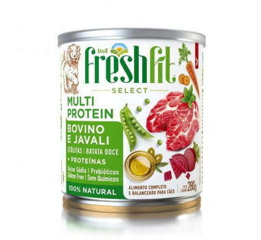 Ração Úmida Lata Fresh Fit Multi Protein Bovino e Javali para Cães Adultos - 280g