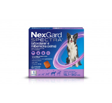 Antipulgas e Carrapatos Nexgard Spectra para Cães de 15,1-30kg 