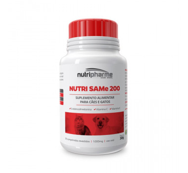 Suplemento Nutri Same 200 Nutripharme para Cães e Gatos - 30 comprimidos