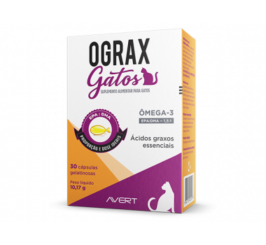 Suplemento Ograx Avert para Gatos - 30 cápsulas
