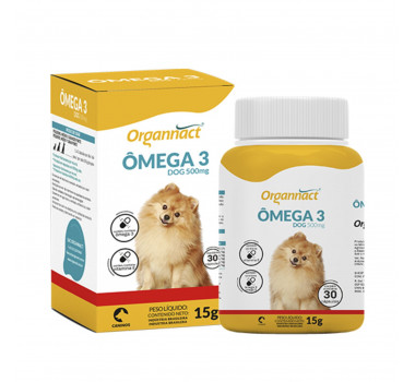 Suplemento Ômega 3 Dog 500mg Organnact para Cães