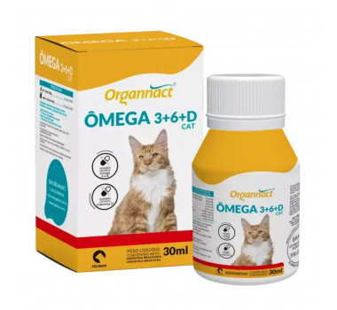 Suplemento Ômega 3+6+D Cat Organnact para Gatos - 30ml