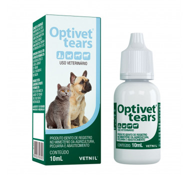 Solução Oftálmica Optivet Tears Vetnil para Cães e Gatos - 10ml