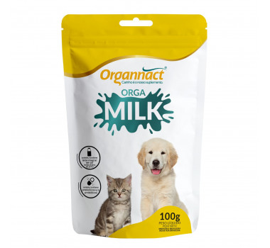 Suplemento Vitamínico OrgaMilk Organnact para Cães e Gatos Filhotes - 100g