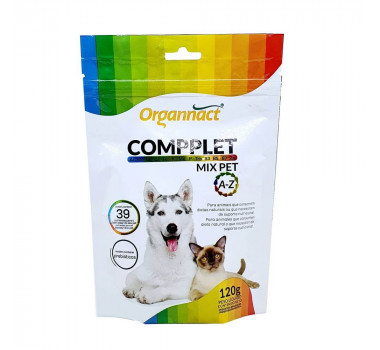 Suplemento Compplet Mix Pet A-Z Organnact para Cães e Gatos - 120g