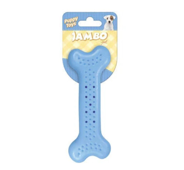 Brinquedo Mordedor Ossinho Baby Flat Jambo para Cães - Azul