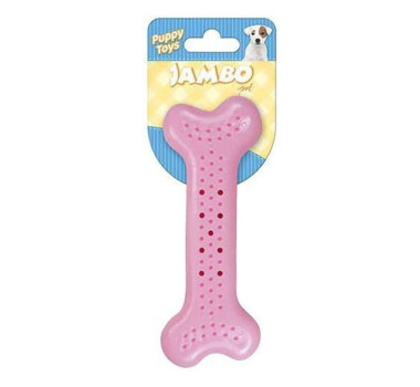 Brinquedo Mordedor Ossinho Baby Flat Jambo para Cães - Rosa