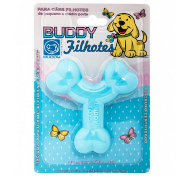 Brinquedo Ossinho Azul Buddy Toys para Cães Filhotes