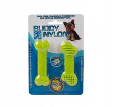 Brinquedo Ossinho Nylon 2 Peças Buddy Toys para Cães