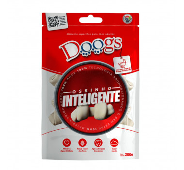 Ossinho Nó Inteligente Pequeno Doogs para Cães - 200g