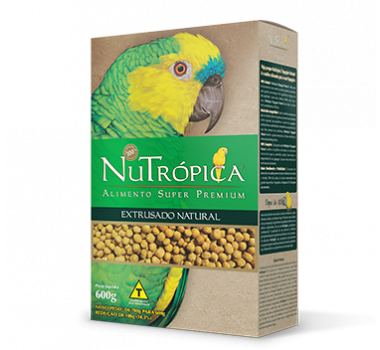 Alimento Super Premium Nutrópica Extrusado Natural para Papagaios - 600g