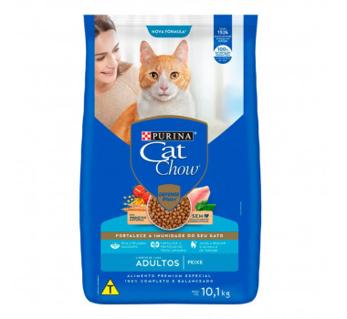 Ração Seca Cat Chow Peixe para Gatos Adultos - 10,1kg