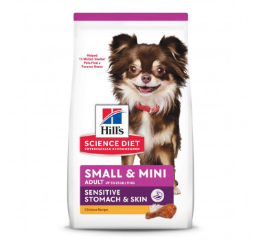 Ração Seca Hills Science Diet Pele Sensível para Cães Adultos Raças Pequenas e Mini - 1,81kg