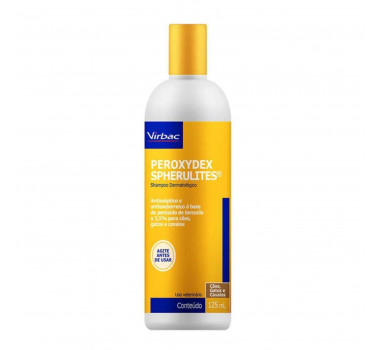 Shampoo Dermatólogico Peroxydex Spherulites Virbac para Cães e Gatos - 125ml