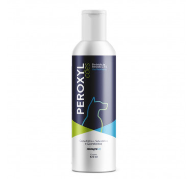Shampoo Antibacteriano Peroxyl 2,5% Centagro para Cães - 420ml