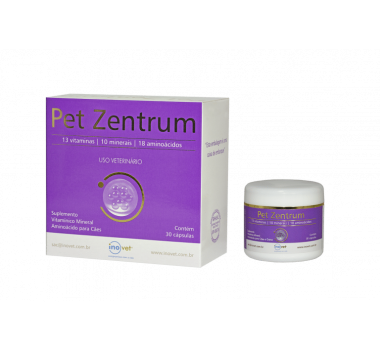 Suplemento Vitamínico Mineral Pet Zentrum Inovet para Cães e Gatos - 30 cápsulas