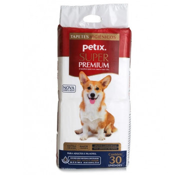 Tapete Higiênico Super Premium Petix para Cães 90x60cm - 30 unidades