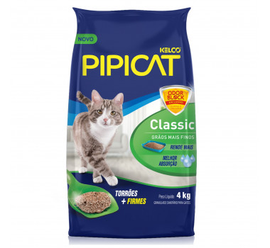 Granulado Sanitário Pipicat Classic Kelco para Gatos - 4Kg