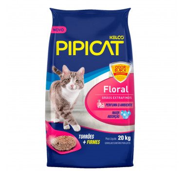 Granulado Sanitário Pipicat Floral Kelco para Gatos - 20kg