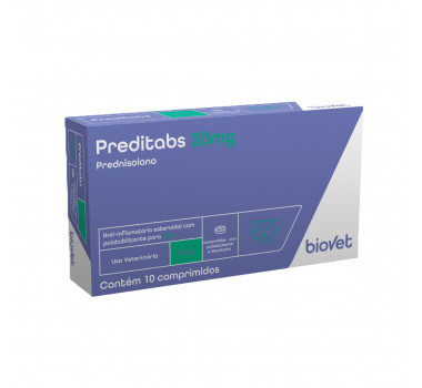 Anti-Inflamatório Preditabs 20mg Biovet para Cães - 10 comprimidos