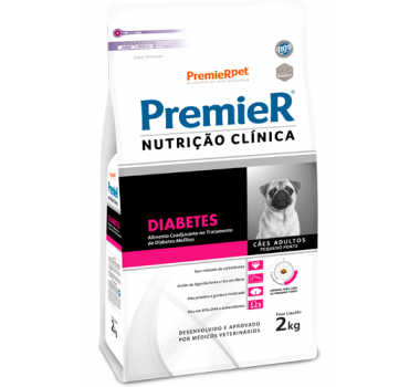 Ração Seca Premier Nutrição Clínica Diabetes para Cães Porte Pequeno - 2Kg