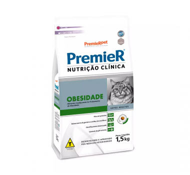 Ração Seca Premier Nutrição Clínica Obesidade para Gatos - 1,5kg